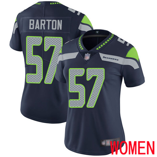 Seattle Seahawks Limited Navy Blue Women Cody Barton Home Jersey NFL Football #57 Vapor Untouchable->seattle seahawks->NFL Jersey
